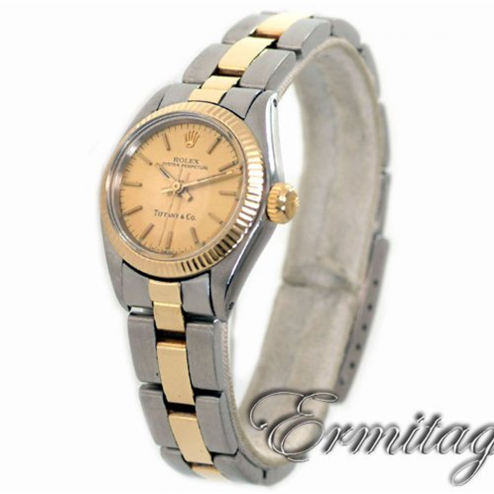 Vintage Rolex Oyster Perpetual 6719 Gold & Steel 1980